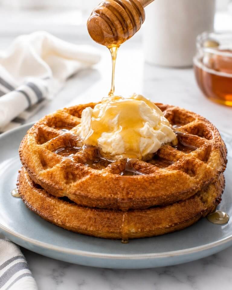 Cornmeal Honey Waffles Recipe