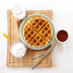 Flax Seed Belgian Waffles