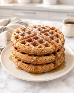 Flax Seed Belgian Waffles