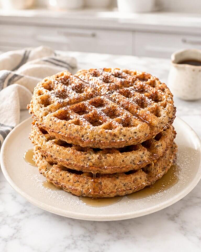 Flax Seed Belgian Waffles