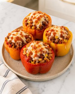 Slow Cooker Stuffed Bell Peppers