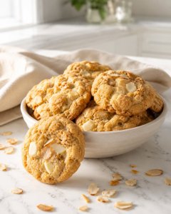 White Chocolate Almond Cookies