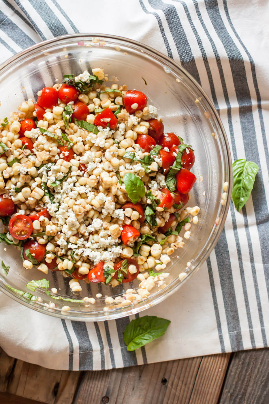 Summer Corn Salad With Gorgonzola Cheese and Balsamic Vinegar